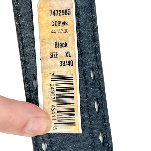 John Deere women's Black Embossed Leather Belt with Rhinestone Buckle sz XL NWOT - Picture 16 of 16